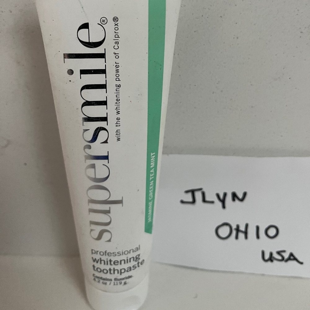 NEW Supersmile Whitening Toothpaste 4.2 oz, Jasmine & green tea mint Toothpaste